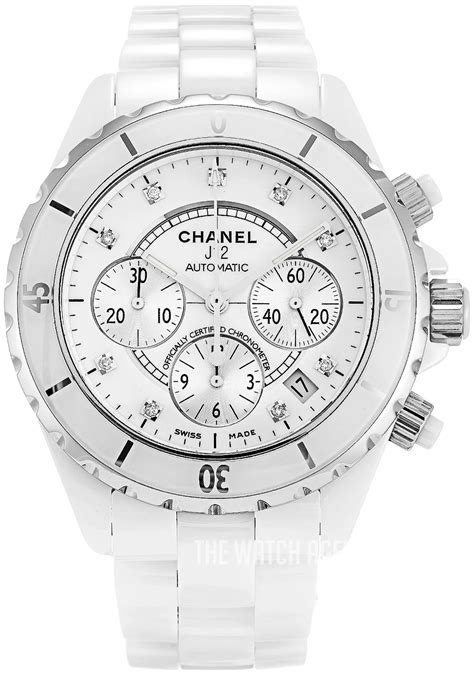 Chanel J12 Chronograph White Ceramic Diamonds 41 mm H2009